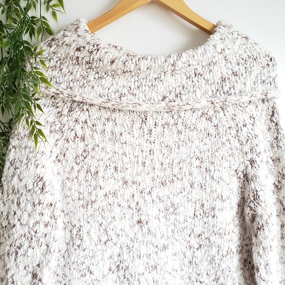 Buffalo David Bitton Sweaters - Buffalo | Cowl Neckline Long Sleeves Cream Sweater